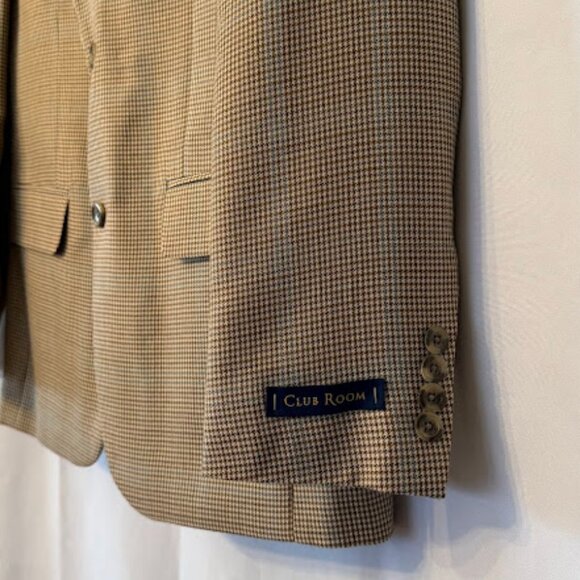 Macy’s 36S Club Room Gold Brown Blazer, Sport Coat - Picture 6 of 12
